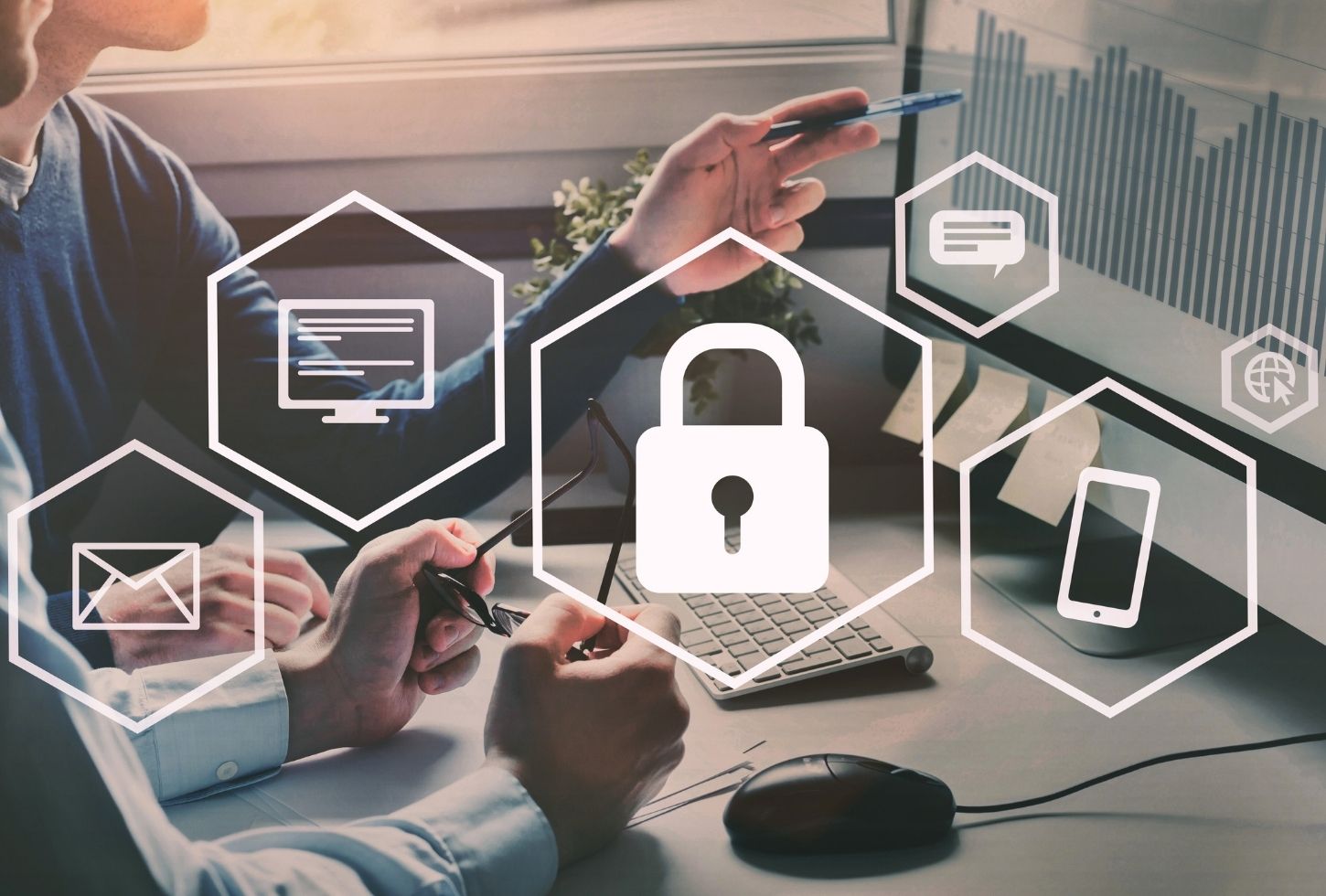 cybersecurity for coworkers in an office