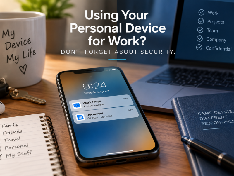 personal devices safely at work